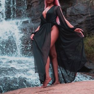 Sheer bodysuit dress